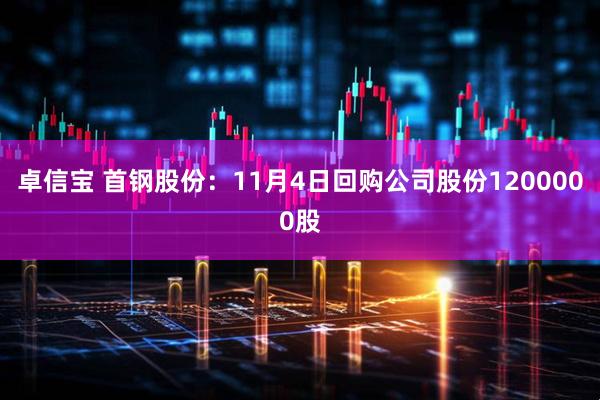 卓信宝 首钢股份：11月4日回购公司股份1200000股